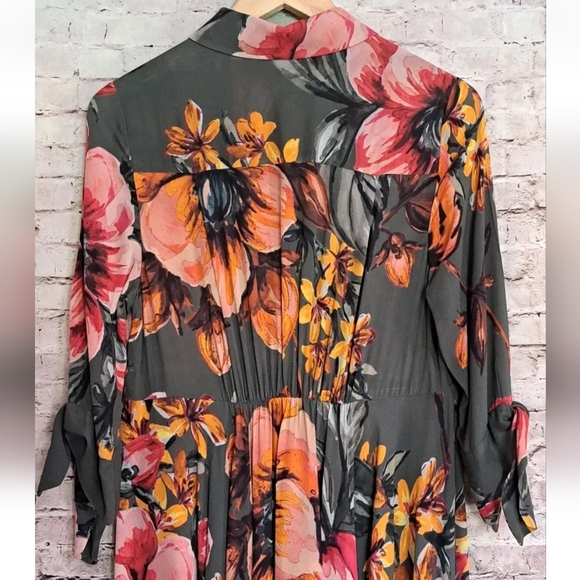 Soft Surroundings Provencia Floral Dress PS Handkerchief Hemline - Picture 4 of 10